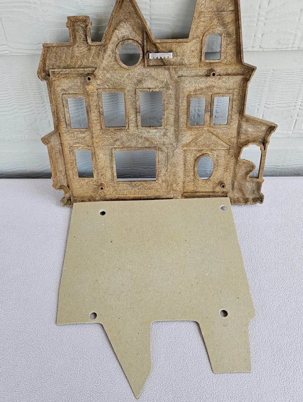 Syroco Victorian Gothic Haunted House Picture Frame Wall Decor #9270 VTG Back
